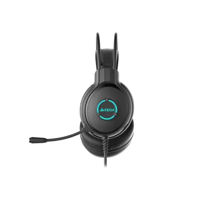 image of A4TECH FH300U Fstyler Neon Backlit Stereo USB Headphone - Black with Spec and Price in BDT