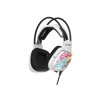 image of A4tech Bloody G565 RGB Backlight USB Gaming Headphone - White with Spec and Price in BDT