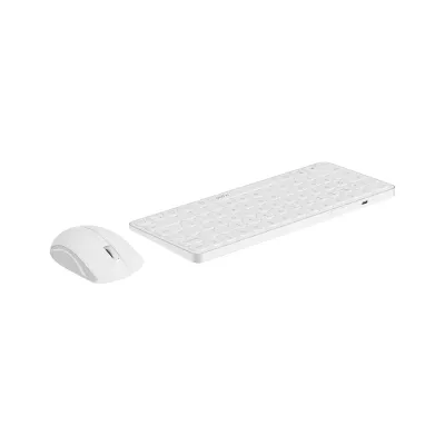 image of Rapoo 9050S Multi-mode Wireless Ultra-slim Compact Keyboard & Mouse Combo - White with Spec and Price in BDT