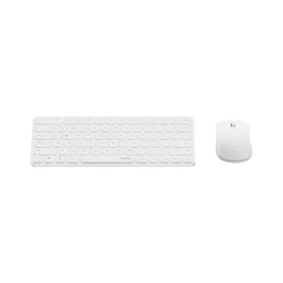 image of Rapoo 9050S Multi-mode Wireless Ultra-slim Compact Keyboard & Mouse Combo - White with Spec and Price in BDT