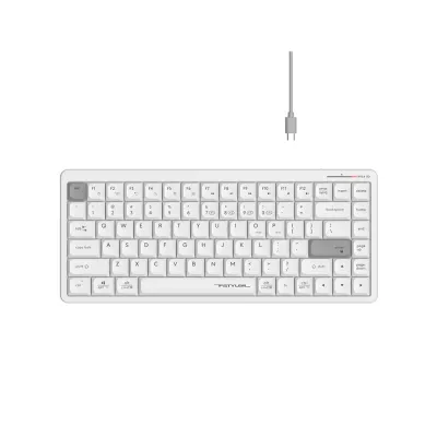 image of A4tech Fstyler FBX53C Dual-Mode (Bluetooth & 2.4G Wireless) Scissor Switch Wireless Keyboard - White (Only English Layout) with Spec and Price in BDT