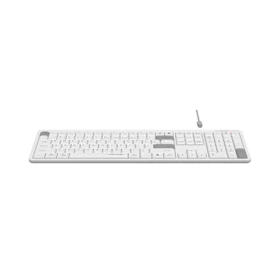 image of A4tech Fstyler FBX55C Dual-Mode (Bluetooth & 2.4G Wireless) Scissor Switch Wireless Keyboard - White (Only English Layout) with Spec and Price in BDT