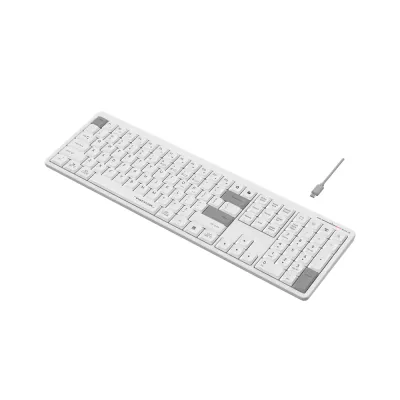 image of A4tech Fstyler FBX55C Dual-Mode (Bluetooth & 2.4G Wireless) Scissor Switch Wireless Keyboard - White (Only English Layout) with Spec and Price in BDT