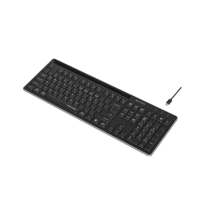 image of A4tech Fstyler FBX72C Dual-Mode (Bluetooth & 2.4G Wireless) Scissor Switch Wireless Keyboard - Black (Only English Layout) with Spec and Price in BDT