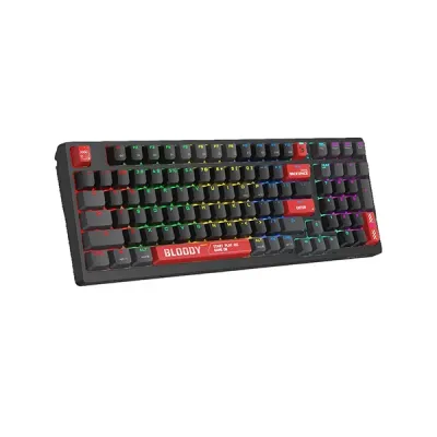 image of A4Tech Bloody WS98 SPORTS RED RGB BLMS Red Switch Wireless Mechanical Gaming Keyboard with Spec and Price in BDT