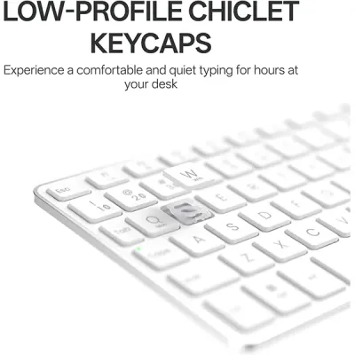 image of Rapoo E900T Portable Wireless Keyboard with Touchpad - White with Spec and Price in BDT