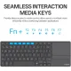 Rapoo E900T Portable Wireless Keyboard with Touchpad - Black