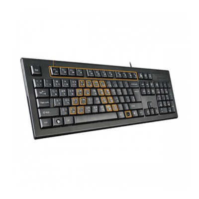 image of A4tech KRS-85 FN-Hotkeys Wired Multimedia Keyboard With Bangla Layout with Spec and Price in BDT