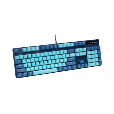 image of Rapoo V500PRO Cyan Blue Backlit Blue Switch Mechanical Gaming Keyboard with Spec and Price in BDT