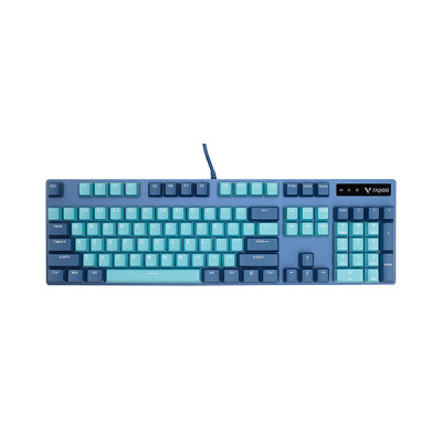 image of Rapoo V500PRO Cyan Blue Backlit Blue Switch Mechanical Gaming Keyboard with Spec and Price in BDT