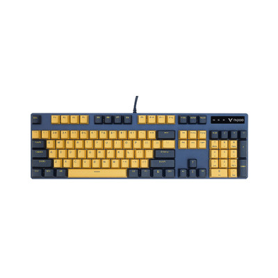 image of Rapoo V500PRO Yellow-Blue Backlit Gaming Mechanical Keyboard with Spec and Price in BDT