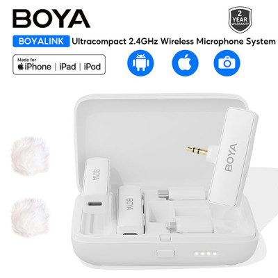 image of Boya BOYALINK-W All-in-One Compact Wireless Microphone with Spec and Price in BDT