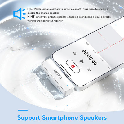 image of Boya BOYALINK-W All-in-One Compact Wireless Microphone with Spec and Price in BDT