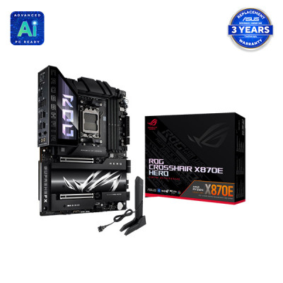 image of ASUS ROG CROSSHAIR X870E HERO AM5 ATX Gaming Motherboard with Spec and Price in BDT
