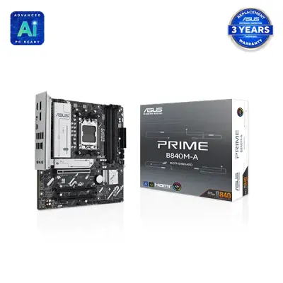 image of ASUS PRIME B840M-A AMD Ryzen AM5 mATX Motherboard with Spec and Price in BDT