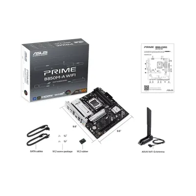 image of ASUS PRIME B850M-F WIFI AMD AM5 mATX Motherboard with Spec and Price in BDT