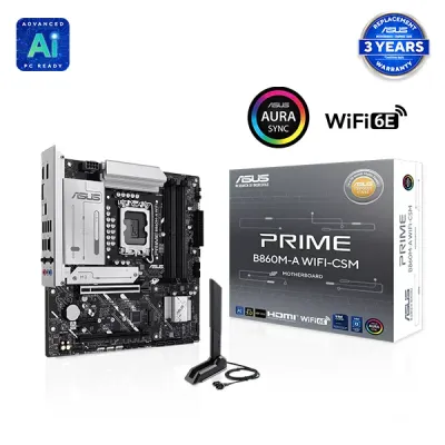 image of ASUS PRIME B860M-A WIFI-CSM Intel LGA1851 mATX Motherboard with Spec and Price in BDT