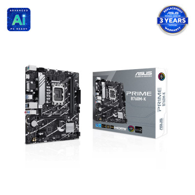 image of ASUS PRIME B760M-K Intel 13th Gen  mATX Motherboard with Spec and Price in BDT