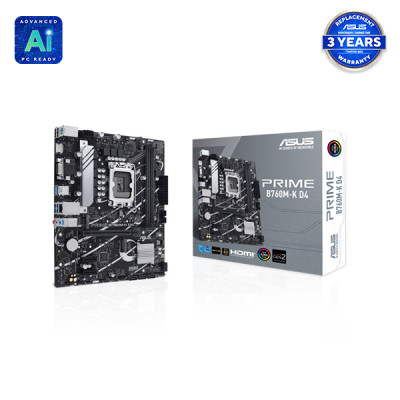 image of ASUS Prime B760M-K D4 LGA1700 Micro-ATX Motherboard with Spec and Price in BDT