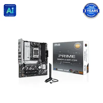 image of ASUS Prime B840M-A WIFI-CSM AMD Ryzen AM5 Micro-ATX Motherboard with Spec and Price in BDT