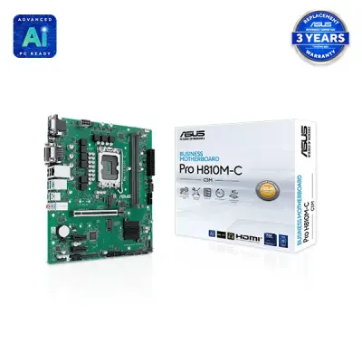 image of ASUS Pro H810M-C-CSM Intel LGA1851 mATX Motherboard with Spec and Price in BDT