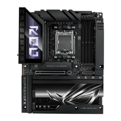 image of ASUS ROG CROSSHAIR X870E HERO BTF Ryzen AM5 ATX Gaming Motherboard with Spec and Price in BDT