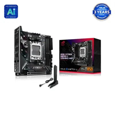image of ASUS ROG STRIX B850-I GAMING WIFI AMD Ryzen AM5 Mini-ITX Gaming Motherboard with Spec and Price in BDT