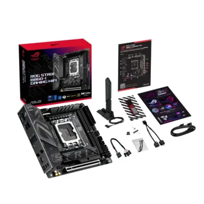 image of ASUS ROG STRIX B860-I GAMING WIFI Intel LGA1851 Mini-ITX Gaming Motherboard with Spec and Price in BDT