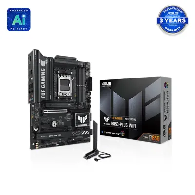 image of ASUS TUF GAMING B850-PLUS WIFI AMD Ryzen AM5 ATX Gaming Motherboard with Spec and Price in BDT