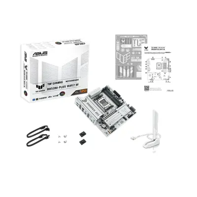 image of ASUS TUF GAMING B850M-PLUS WIFI7 W AMD Ryzen AM5 mATX Gaming Motherboard with Spec and Price in BDT