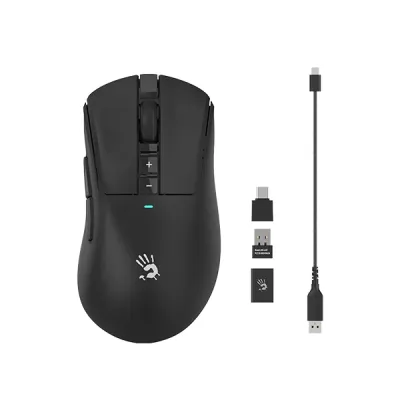 image of A4Tech Bloody R73 Pro Black Dual Mode Wireless + USB Type-C Gaming Mouse with Spec and Price in BDT