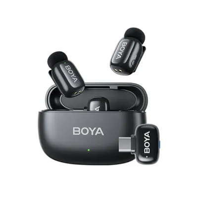image of BOYA Mini-12 Wireless Microphone for Android and IOS - Black with Spec and Price in BDT