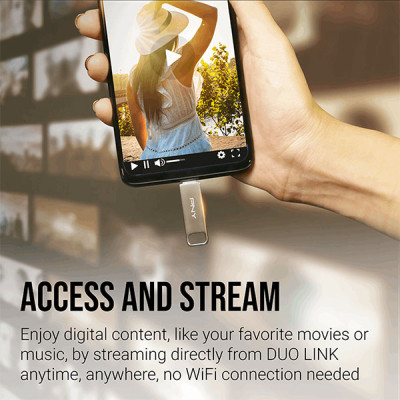 image of PNY Duo Link 64GB USB 3.2 Type-C Dual Pen Drive with Spec and Price in BDT