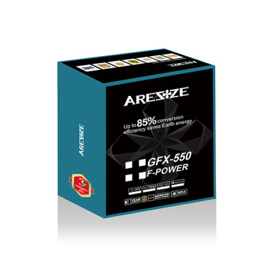 image of Aresze GFX-550 550 Watt 80Plus Bronze Power Supply with Spec and Price in BDT