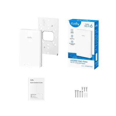 image of CUDY AP3000 Wall - Dual Band AX3000 Wall-Plate Gigabit Wi-Fi 6 Access Point with Spec and Price in BDT