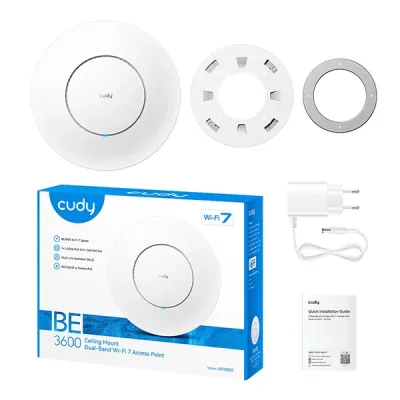 image of CUDY AP3600(INDOOR)-BE3600 2.5G Wi-Fi 7 Access Point with Spec and Price in BDT