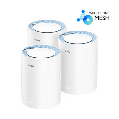 image of CUDY M1200 (3-Pack) AC1200 Dual Band Whole Home Wi-Fi Mesh Router with Spec and Price in BDT