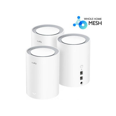 image of Cudy M1800 3-pack AX1800 Whole Home Mesh Dual Band Gigabit WiFi Router with Spec and Price in BDT