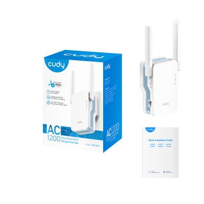 image of CUDY RE1200 – Dual Band AC1200 Range Extender with Spec and Price in BDT