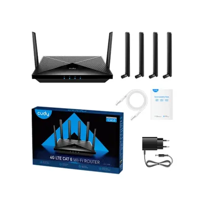 image of CUDY LT700 - Dual Band AC1200 4G LTE Cat 6 WiFi Router with Spec and Price in BDT