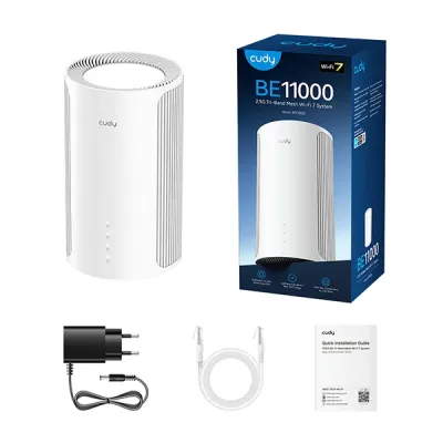 image of CUDY M11000-(1Pack)-BE11000 2.5G Tri-Band Mesh Wi-Fi 7 System with Spec and Price in BDT