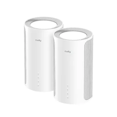 image of CUDY M11000-(2Pack)-BE11000 2.5G Tri-Band Mesh Wi-Fi 7 System with Spec and Price in BDT