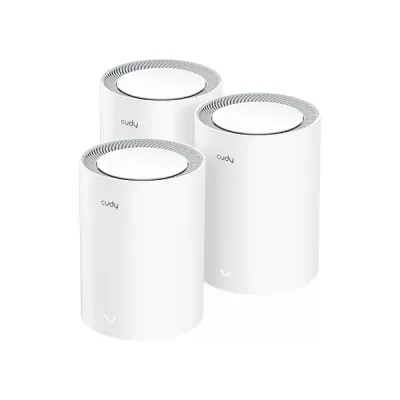 image of Cudy M3000 (White) 3-Pack AX3000 2.5G Dual Band Wi-Fi 6 Mesh System Router with Spec and Price in BDT