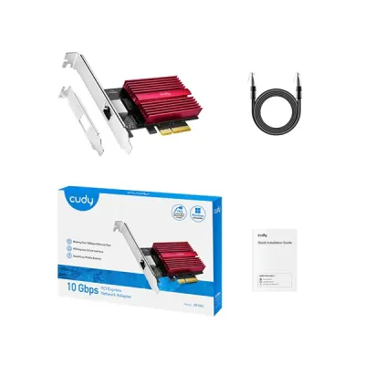 image of CUDY PE10G 10 Gbps PCI-E Ethernet Adapter with Spec and Price in BDT