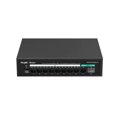 image of Ruijie RG-ES110GS-P-L 10-Port 10/100/1000 Mbps Unmanaged PoE Switch with Spec and Price in BDT