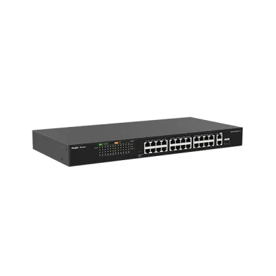 image of Ruijie RG-ES126FGS-LP 24-Port 10/100 Mbps with 2-Port Gigabit Unmanaged PoE Switch with Spec and Price in BDT