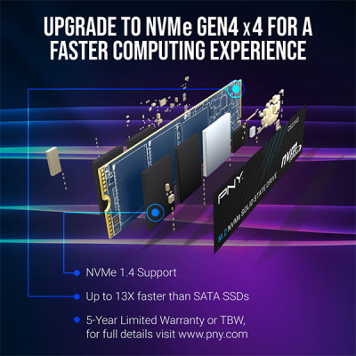 image of PNY CS2340 1TB M.2 2280 NVMe Gen 4x4 SSD with Spec and Price in BDT
