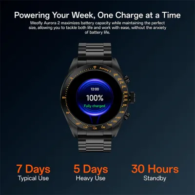 image of Weofly Aurora 2 AMOLED AOD Display Bluetooth Calling Smartwatch with Spec and Price in BDT