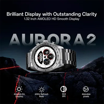 image of Weofly Aurora 2 AMOLED AOD Display Bluetooth Calling Smartwatch with Spec and Price in BDT