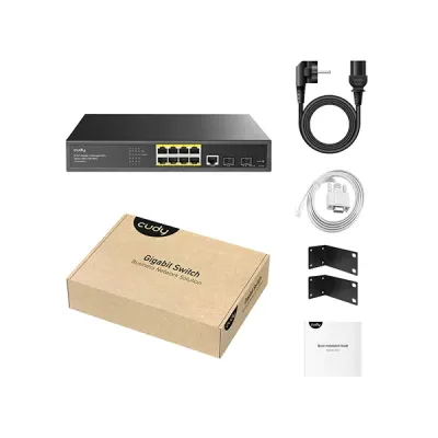 image of CUDY GS2008PS2 - 8 Port Gigabit PoE+ L2 Managed Switch with Spec and Price in BDT